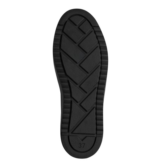 Czarny Skórzane Półbuty Sportowe Marco Tozzi – Eleganckie Sneakersy Damskie