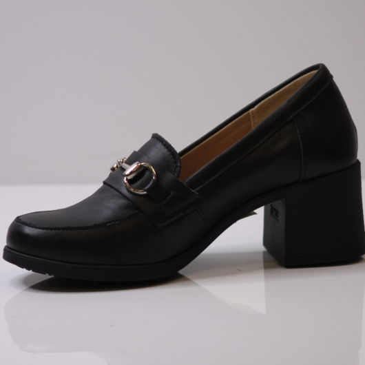 Półbuty skórzane damskie czarne Jaromin