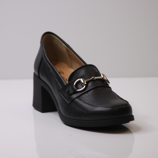 Półbuty skórzane damskie czarne Jaromin