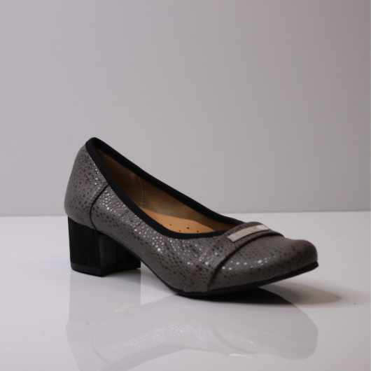 Szare czółenka skórzane Jaromin