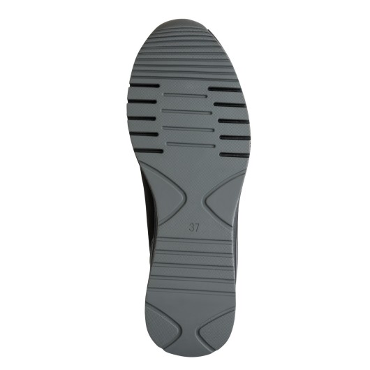 Sneakersy damskie skórzane Marco Tozzi 2-23726-47-098 czarne na koturnie
