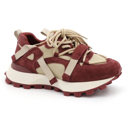 Bordowe sneakersy damskie Scaviola GR-J26-245 – designerski styl i wygoda