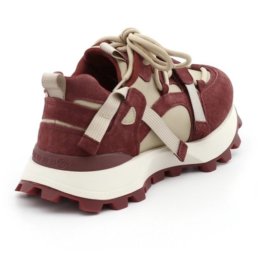 Bordowe sneakersy damskie Scaviola GR-J26-245 – designerski styl i wygoda