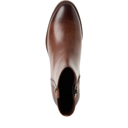 Brązowe Skórzane Botki Damskie Marco Tozzi 2-25325-47 – Elegancja i Komfort FEEL ME Brązowe Skórzane Botki Damskie Marco Tozzi 2-25325-47 – Elegancja i Komfort FEEL ME