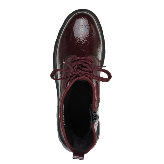 Bordowe Botki Damskie Marco Tozzi 2-25231-47 Bordeaux