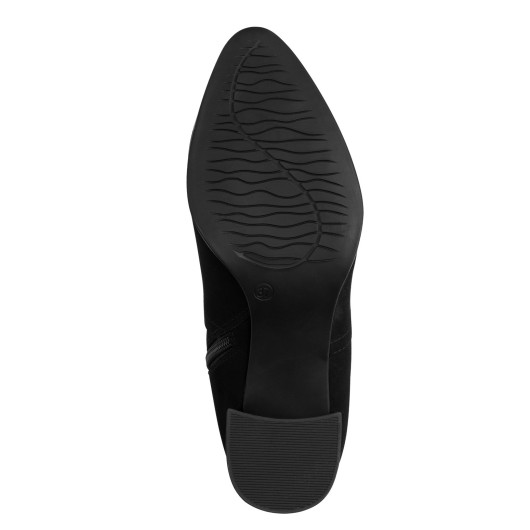 Botki damskie Marco Tozzi 2-25392-41 001 – Czarna elegancja i wygoda na co dzień