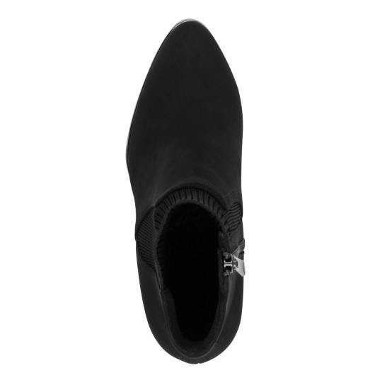 Botki damskie Marco Tozzi 2-25392-41 001 – Czarna elegancja i wygoda na co dzień