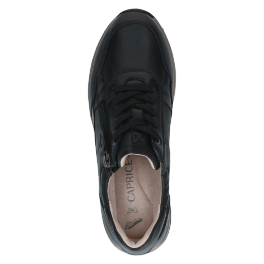 Czarne Skórzane Sneakersy Damskie Caprice 9-23719-47 – Perfekcyjne Połączenie Klasyki, Funkcjonalności i Wygody