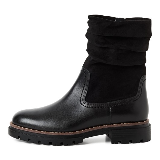 Czarne Skórzane Botki Marco Tozzi 2-26420-47 098 Black Comb Czarne Skórzane Botki Marco Tozzi 2-26420-47 098 Black Comb