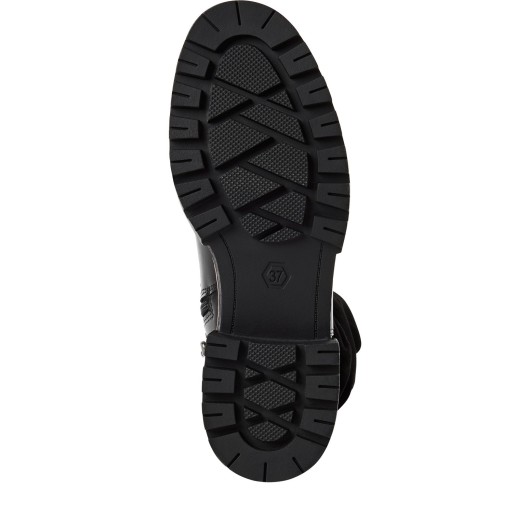 Czarne Skórzane Botki Marco Tozzi 2-26420-47 098 Black Comb Czarne Skórzane Botki Marco Tozzi 2-26420-47 098 Black Comb