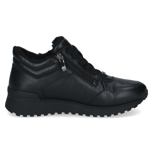 Czarne Ocieplane Sneakersy / Botki Damskie Caprice 9-26201-43 022 Black Nappa