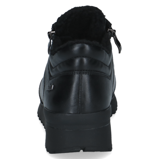 Czarne Ocieplane Sneakersy / Botki Damskie Caprice 9-26201-43 022 Black Nappa
