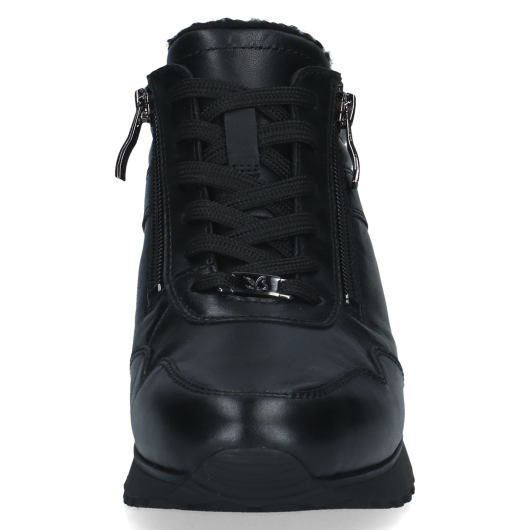 Czarne Ocieplane Sneakersy / Botki Damskie Caprice 9-26201-43 022 Black Nappa
