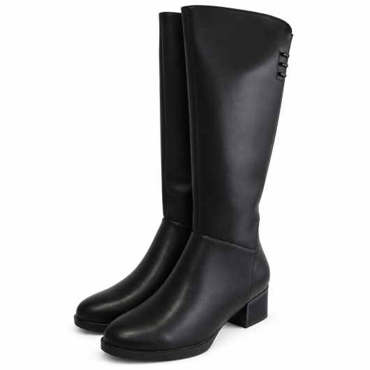 Czarne Skórzane Kozaki T.Sokolski AN-Z26-155 BLK – Klasyczne Oficerki