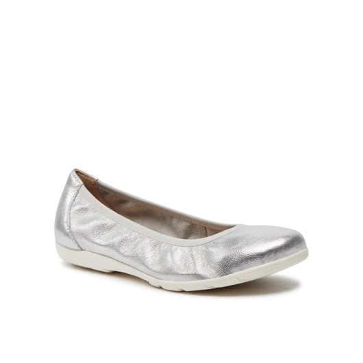 Baleriny damskie srebrne Caprice