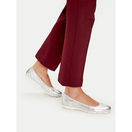Baleriny damskie srebrne Caprice