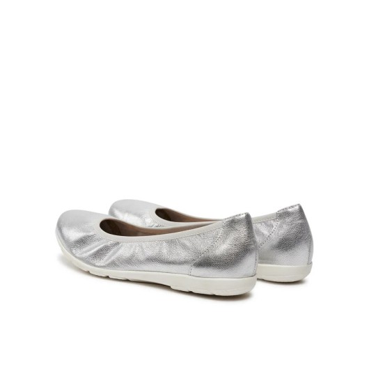 Baleriny damskie srebrne Caprice