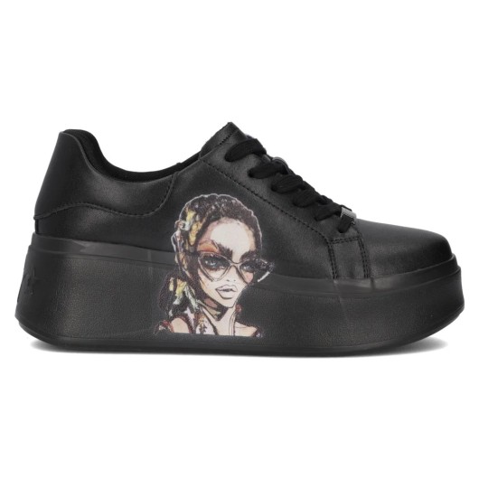 Skórzane sneakersy Filippo czarne