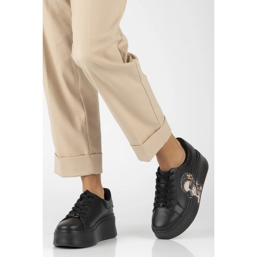 Skórzane sneakersy Filippo czarne