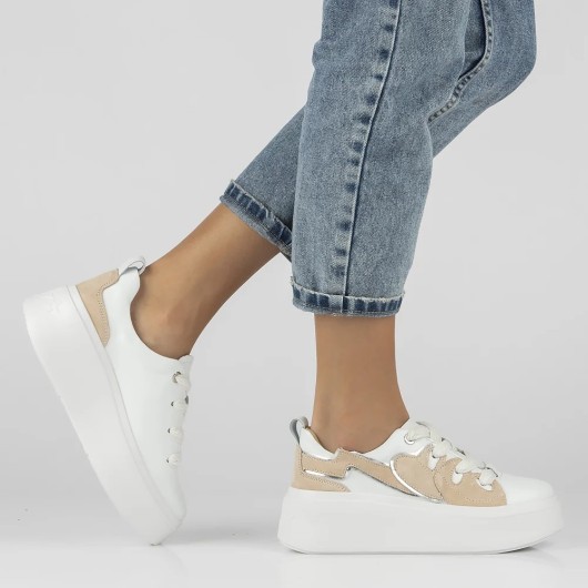 Białe Skórzane Sneakersy Filippo