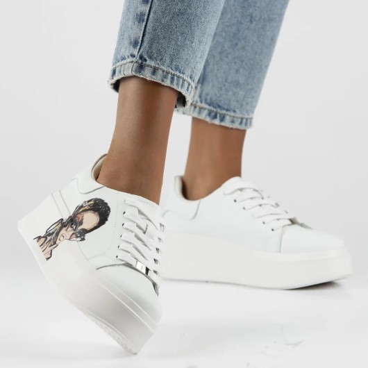 Białe Skórzane Sneakersy Filippo