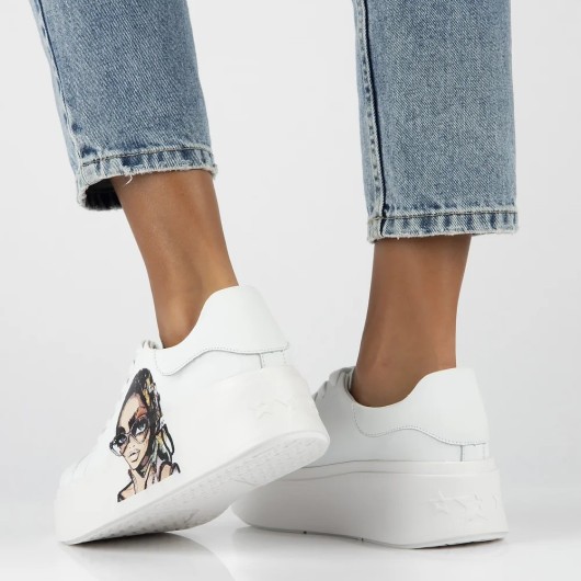 Białe Skórzane Sneakersy Filippo