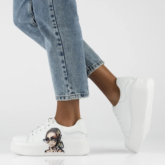 Białe Skórzane Sneakersy Filippo