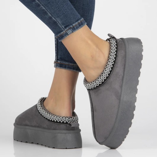 Kapcie damskie Filippo szare modne i wygodne