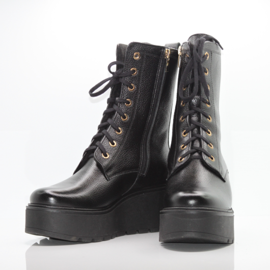 Workery damskie skórzane czarne But-Bal