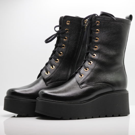 Workery damskie skórzane czarne But-Bal