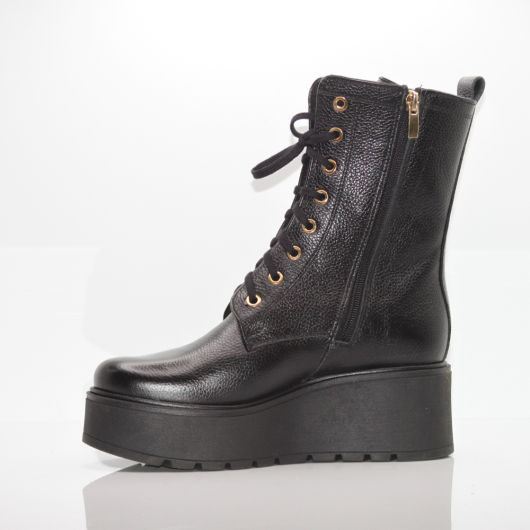 Workery damskie skórzane czarne But-Bal