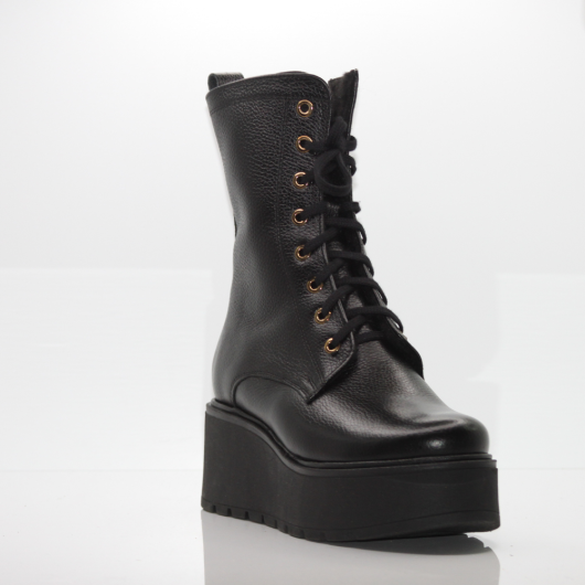 Workery damskie skórzane czarne But-Bal