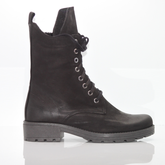 Trzewiki damskie skórzane Jaromin czarny nubuk