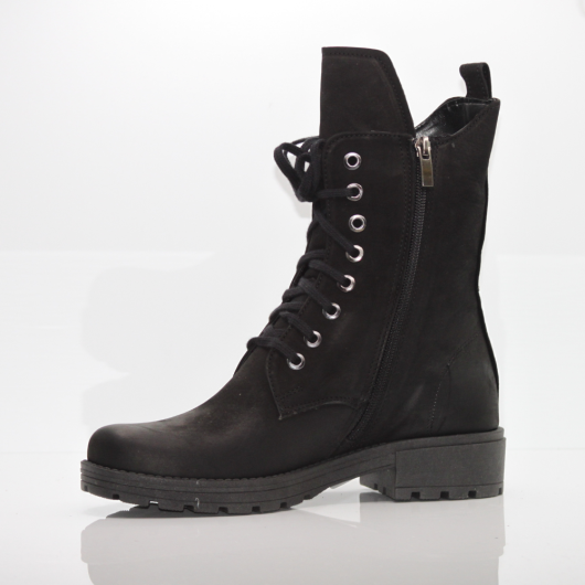 Trzewiki damskie skórzane Jaromin czarny nubuk