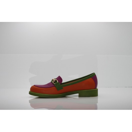 Mokasyny skórzane kolorowe Alexio Giorgio