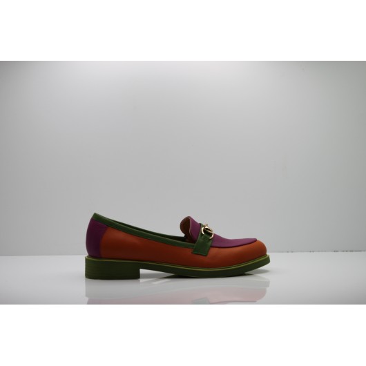 Mokasyny skórzane kolorowe Alexio Giorgio