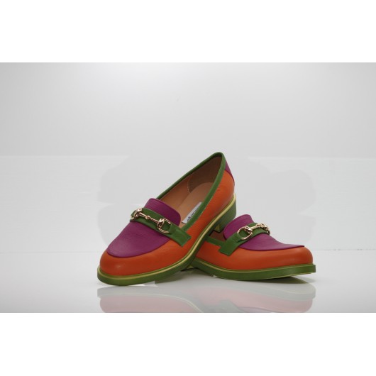 Mokasyny skórzane kolorowe Alexio Giorgio