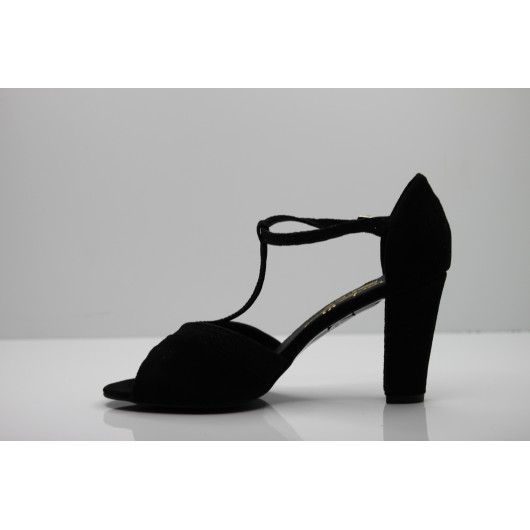 Sandałki damskie Marko-But czarne zamszowe