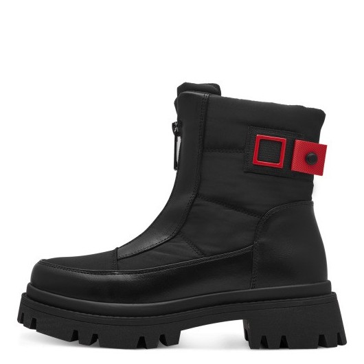 Śniegowce czarne z ozdobną klamerką Marco Tozzi