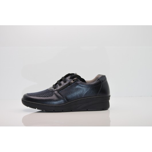 Pólbuty damskie zdrowotne granatowe Comfortabel