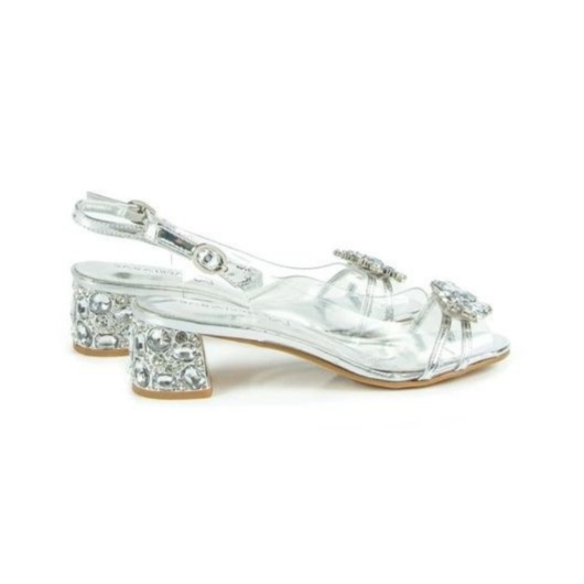 Modny cudowny Sandałek Sabatina szyk i elegancja srebrny