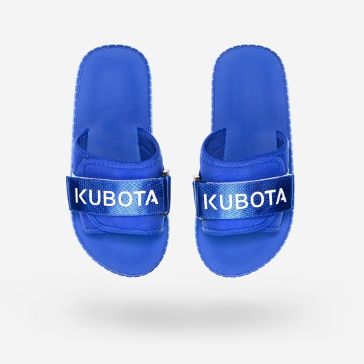 Klapki damskie Kubota na rzep Kobaltowe kultowe