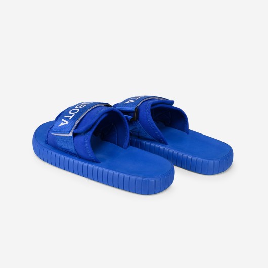 Klapki damskie Kubota na rzep Kobaltowe kultowe