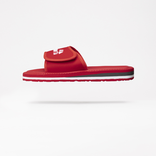 Klapki damskie na rzep Kubota czerwone