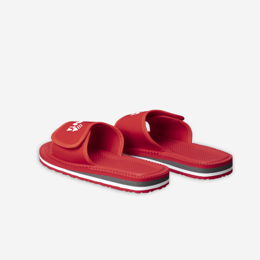 Klapki damskie na rzep Kubota czerwone