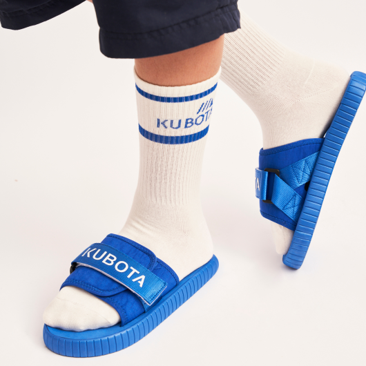 Klapki męskie rzep 2.0 Kubota kobaltowe