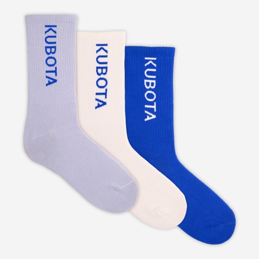 3-pak Skarpet Kubota sport 5 szaro-biało-kobaltowe