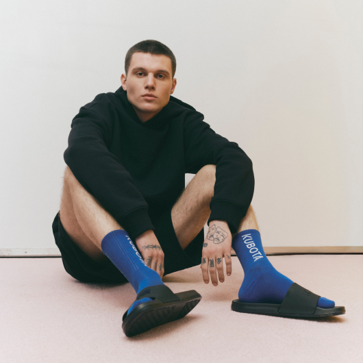 3-pak Skarpet Kubota sport 5 szaro-biało-kobaltowe