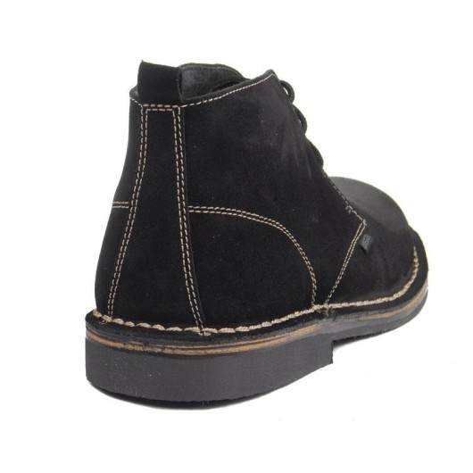 Trzewiki zamszowe męskie czarne Gregor breki osiołki