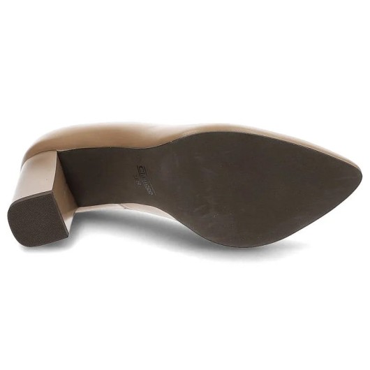 Czółenko klasyczne damskie skórzane na słupku Clasicco